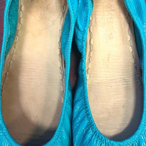 Tieks Vibrant Teal Ballet Flats Sz 10 - Picture 5 of 5